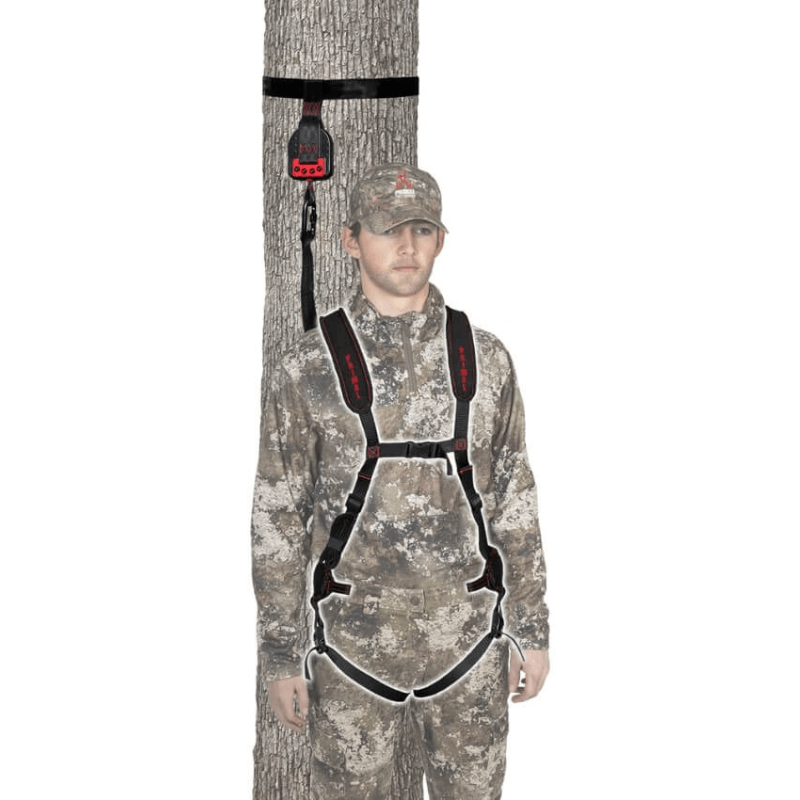 Primal Treestand Descender Device and Full Body Harness Combo